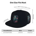 thumbnail image 2 of Adjustable Baseball Cap, Colorful Flower Tiger Flat Bill Trucker Flat Brim Hats Dad Hat for Men Women - Snapback Hat Adjustable Size, 2 of 7
