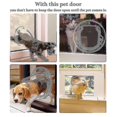 thumbnail image 3 of Pet Door Transparent For Cats Small Dogs Round Cat Flap With Door Liner Kit For Sliding Glass Door, 3 of 4
