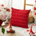 thumbnail image 2 of GrowAlong Valentine's Gift  of 2 Throw Pillow Covers 18 x 18 In Red, Soft Plush Faux Fur Couch Pillow Covers(Red), 2 of 6