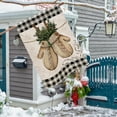 thumbnail image 5 of Winter Gloves Home Decorative House Flag Buffalo Plaid Check Farmhouse Garden Yard Outdoor Large Burlap Flag Sign Christmas Outside Decoration Xmas Seasonal Decor Double Sided Black White 28x40, 5 of 6