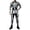 Black, variant on HNMKIU Men's Halloween Skeleton Jumpsuit Tight Fit Bodysuit with Zipper Front Party Black - L