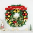 thumbnail image 2 of Zmeidao Christmas Wreaths for Front Door, 12" Christmas Door Wreath with Merry Christmas Sign and Bowknot Bells Poinsettia Christmas Balls for Xmas Home Outdoor Decor, 2 of 7