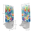 thumbnail image 7 of PhooArto Colorful Flower Paingting Plug in LED Night Light Auto Sensor Dusk to Dawn Decorative Night for Bedroom, Bathroom, Kitchen, Hallway, Stairs, Baby's Room, Energy Saving, 7 of 7