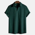 thumbnail image 2 of Fengqque Mens GOLF Shirts V Neck Textured GOLF Shirt Quick-Dry Golf Shirts Army Green M(M), 2 of 3