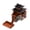 Multicolor, variant on Ferencaa Mini Pavilion Statue Miniature Pavilion Figurine Chinese House Model Mini Garden Ornament