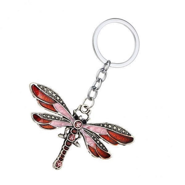4x Llavero de Mariposa con Diamantes de Imitación para Mujer, Llavero para Coche, Colgante para Bolso, Regalo 4 piezas