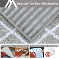 thumbnail image 5 of FloorHug Edging Stair Treads 28"x9"(4 PCS), Carpet Stair Treads for Wooden Steps Indoor, Stair Runners for Kids Elders and Dogs, Non-Slip TPE Backing, Stair Rugs Machine Washable, Grey, 5 of 8