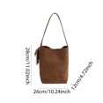 thumbnail image 2 of Bolso Tipo Cubo Bolsos Ante Sintético Hueco para Mujer (marrón Claro), 2 of 9