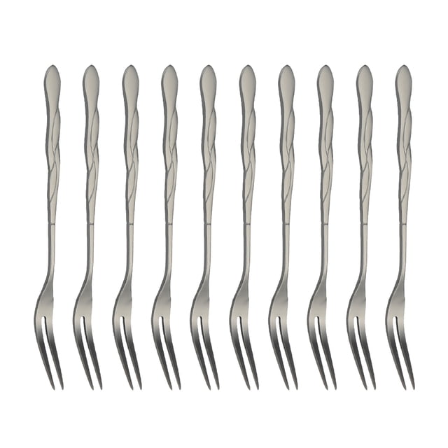 10 Uds. De palillos de fruta de acero inoxidable, tenedor de postre de dos puntas, tenedores de ensalada, suministros de fiesta p HOMEMAXS 7247895-MX