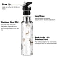thumbnail image 3 of Yayeee 33oz Insulated Water Bottle Double Wall Stainless Steel with Flip Straw Lid, Christmas Forest, 3 of 7