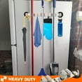 thumbnail image 5 of MUTUACTOR Magnetic Broom Holder,Non-slip Heavy Duty Broom and Mop Hanger Metal Tool Holder 3 Racks and 4 Hooks for Laundry Garage Kitchen Factories Workshops Organization and Storage(1 Set), 5 of 7