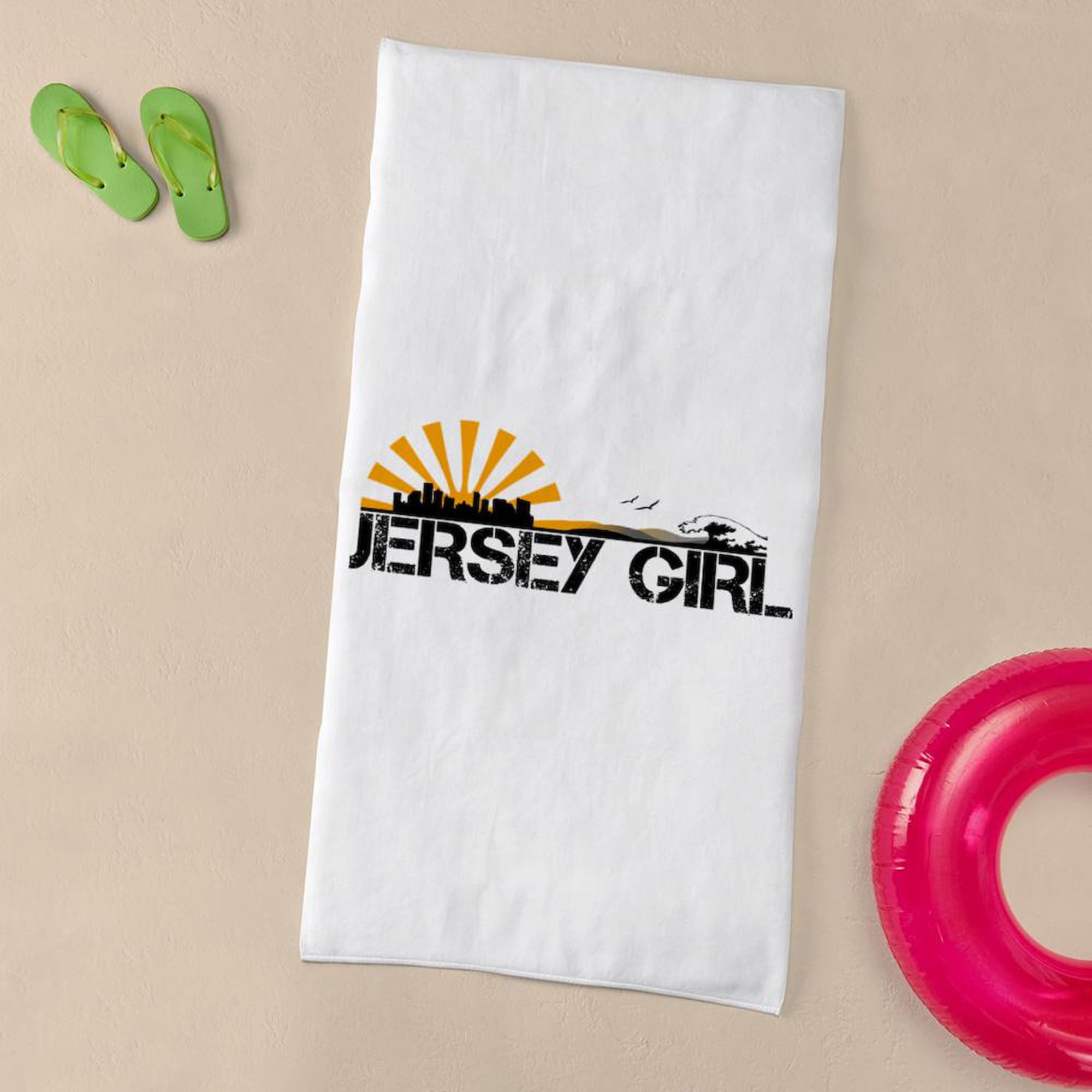 CafePress - Jersey Girl - Large Beach Towel, Soft 30"x60" Towel with Unique Design