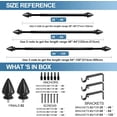 thumbnail image 4 of Urbanest Adjustable Single Curtain Rod Set Lance Finials – 5/8-Inch Diameter, With Black Rod, 48–84 Inches, 4 of 5
