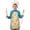 Chick and Egg, variant on Rooster and Egg Brown Pattern Teens Aprons, Adjustable Neck Strap, Toddler & Teens Aprons for Cooking & Baking, 19x23.6 Inches