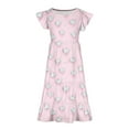 thumbnail image 3 of Fjofpr Girls Dresses $ 10.00 Girls' Summer Easter Print Short Sleeve Ruffled Pockets Round-Neck Printed Dress For Kids（6-15Years）, 3 of 5