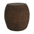 thumbnail image 3 of Faux Rattan Side Table for Both Indoor and Outdoor Use, Handmade MgO, Brown, 3 of 9