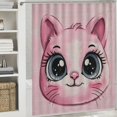 thumbnail image 6 of Orinice Cute Cat Bathroom Decor Set with Hooks, Colorful Luxurious Graphic Print Polyester Fabric Shower Curtain, Mother's Day Bathroom Shower Curtain Set 60x72, 6 of 7
