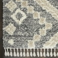 thumbnail image 4 of Nourison Scandinavian Shag Contemporary Grey/Ivory 5'3" x 7'9" Area Rug, (5x8), 4 of 9