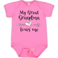 thumbnail image 3 of Inktastic My Great Grandma Loves Me Heart Great Grandchild Boys or Girls Baby Bodysuit, 3 of 5