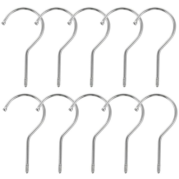 SEWOART 10Pcs Heavy Duty Screw Hooks for Hanging Towels Clothes and Accessories