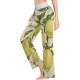 thumbnail image 3 of Women's Lemon Branches Pajama Pants, Casual Pajama Bottoms Drawstring Lounge Pants Wide Leg, 3 of 7