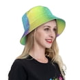 thumbnail image 2 of PAYOHTO Rainbow Glitter Bucket Hats for Women Men, Beach Summer Outdoor Fisherman Hat for Boy Girl, 2 of 8