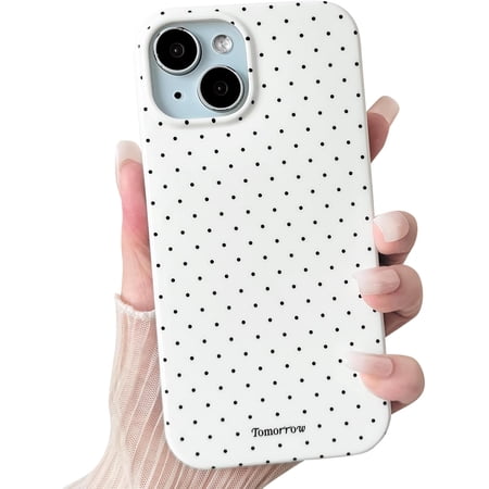 REQO Compatible for iPhone 13/14 Case Cute Aesthetics Polka Dot Design for Girls Women Soft TPU Shockproof More Protective Girly for iPhone 13/14 Case