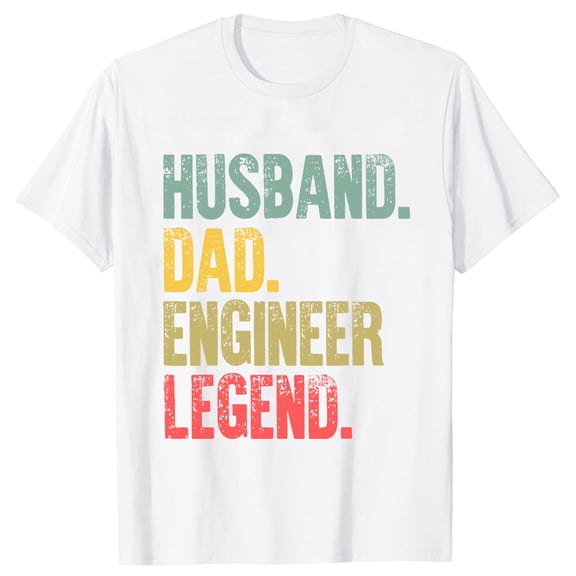 Funny Husband Dad Engineer Legend Retro T Shirts Summer Graphic Retro Streetwear Short Sleeve Father Day Gifts T-shirt Men