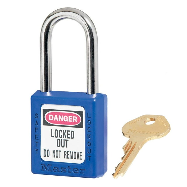 Candado de seguridad Master Lock 410BLU Lockout Tagout con llave