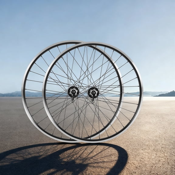 Mountain Bike Wheelset 29 Inch, Aluminum Alloy Rim Disc Brake MTB Wheelset, Quick Release Front Rear Wheels Black Bike Wheels