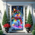 thumbnail image 5 of Uxgjfwu Christmas Door Cover with Snowman Design, Holiday Party Decoration Door Hanging, Festive Door Front Decor for Seasonal Display, Entryway Decor, 5 of 7
