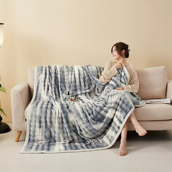 New Paragraph Fall And Winter Milk Flannel Blanket Thickened Warm Blanket Tie Blanket