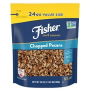 Fisher Chef's Naturals Gluten Free, No Preservatives, Non-GMO Chopped Pecans, 24 oz Bag