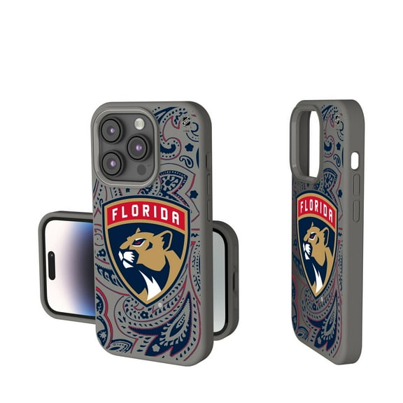 Keyscaper Gray Florida Panthers Paisley Soft Touch iPhone Case