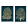 thumbnail image 4 of Stupell Industries Modern Sea Fan Composition Blue Gold Ocean Plant, 16 x 20,Design by Melonie Miller, 4 of 5