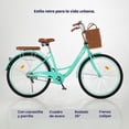 thumbnail image 2 of Bicicleta Neon Urbana Rodada 26 Con Canastilla Color Verde, 2 of 7