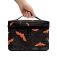 thumbnail image 3 of HELLHERO Bat Spider Web Travel Make Up Organizer Travel Wash Cosmetic Bag Small Makeup Bag Fold Flat With Brush Storage Carry-on Travel Essentials for Men Women, 3 of 6