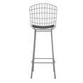 thumbnail image 5 of Madeline 41.73" Barstool with Seat Cushion in Charcoal Grey and Black, 5 of 7