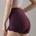 thumbnail image 6 of Womens Thong Underwear Women's Underwear Low Waist Breathable Nylon Briefs Ice Silk Seamless Underwear Purple L, 6 of 8