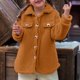thumbnail image 1 of Cowsor Womens Fuzzy Fleece Jacket Button Down Sherpa Coats Casual Winter Warm Outwear with Pockets, 1 of 7
