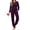 B-Purple, variant on Womens Velvet Pajamas Sets Winter 2 Piece Outfits Ladies Fleece Long Sleeve Sleepwear with Pockets