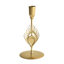 AuroraX Gold Tall Taper Candle Holder Metal Candlestick Holders Rustic Romantic Vintage Decorative Elegant Candle Stand Valentines Day Table Centerpieces Dining Wedding Decor