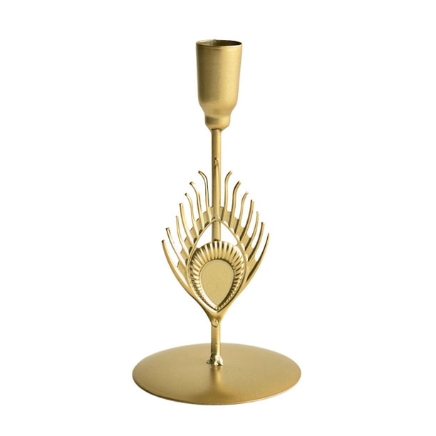 Candelabro de Hierro de Estilo Escandinavo | Candelabro Geométrico de Metal Dorado o Negro | Decoración de Mesa Multialtura para Cenas Románticas, Ambiente Hogareño, Centro de Mesa de Boda o Decoraci