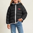 thumbnail image 3 of Agkizg Kids Girls Hooded Puffer Coat Long Sleeve Thick Winter Jacket with Pockets Solid Color Warm Casual Outerwear, 3 of 6