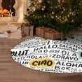 thumbnail image 5 of Fuzoiu Hello Print Christmas Tree Skirt,Xmas Christmas Decorations,Xmas Tree Mat for Farmhouse Holiday New Years Home Party Decor Tree Rugs-48", 5 of 6
