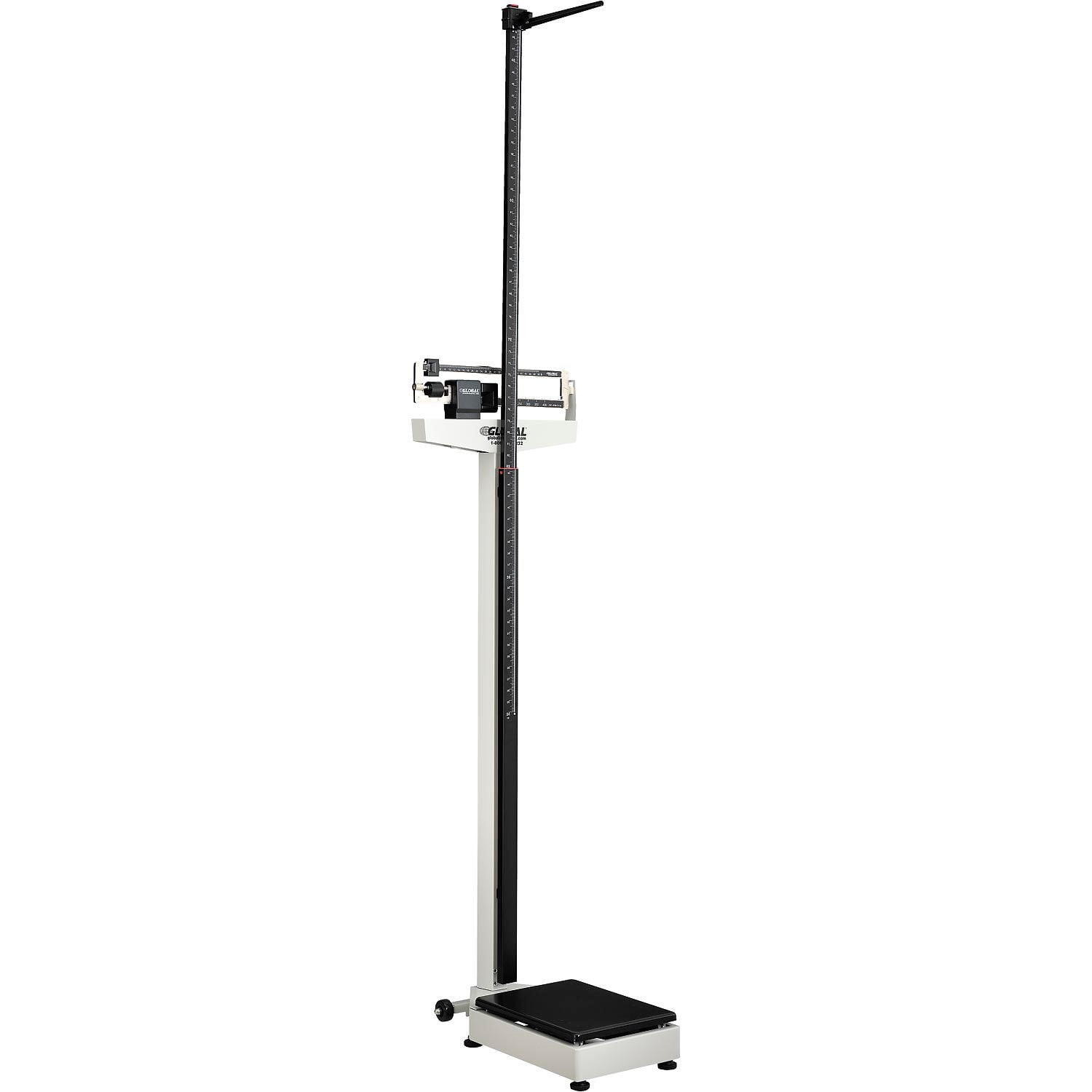Physician Beam Scale with Height Rod, 450 Lbs Capacity, 10-7/8"L x 20-7/8"W x 58-7/16"H