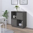 thumbnail image 1 of vidaXL Sideboard Grey 74x35x80 cm Solid Wood Pine, 1 of 5