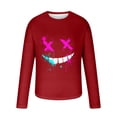 thumbnail image 4 of Birdeem Fashionable Mens Printed Top with Long Sleeved Round Neck and Smiling Face Printed Top/Shirtx, 4 of 4