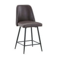 thumbnail image 4 of Jofran Maddox Mid-Century Modern Faux Leather Upholstered Counter Height Barstool (Set of 2), 4 of 7