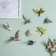thumbnail image 2 of 273d pájaros de cerámica en forma de decoraciones colgantes de pared montados en la pared artesanías de pared caseras simples, 2 of 5